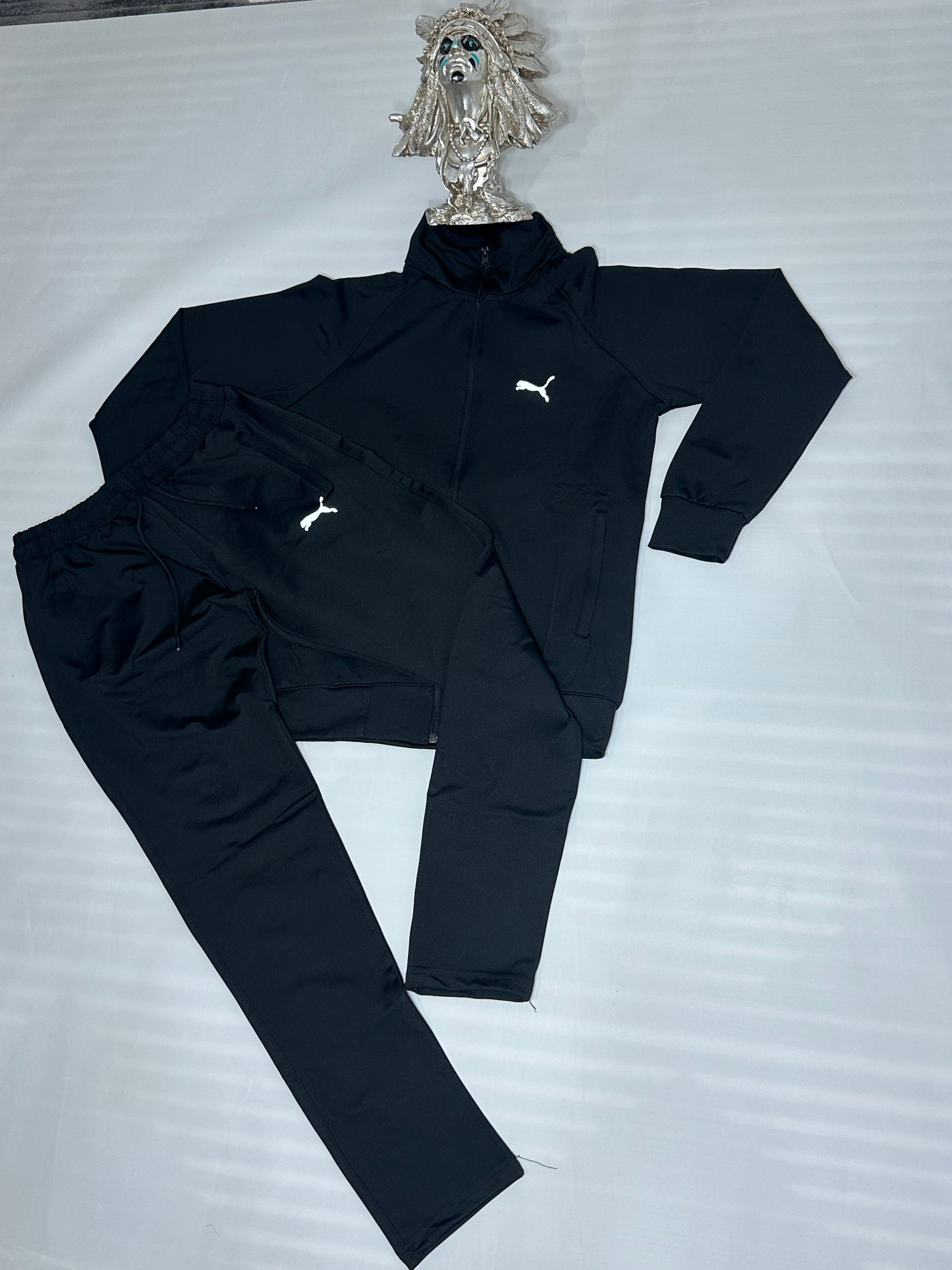 Puma Clean Eşofman Takımı Fermuarlı - Siyah